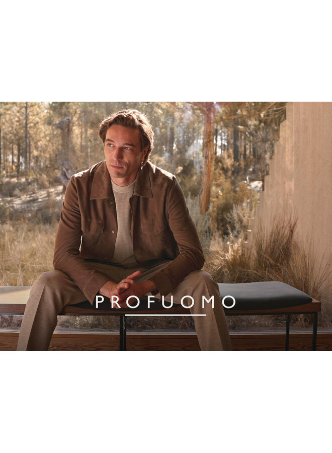 PPXU10011A Profuomo outerw jct suede light brown