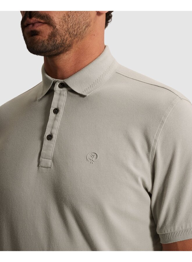 CPSS2603851 9105 Cast Iron Short sleeve polo slim fit fine pique essential Belgain Block