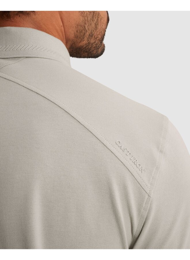 CPSS2603851 9105 Cast Iron Short sleeve polo slim fit fine pique essential Belgain Block