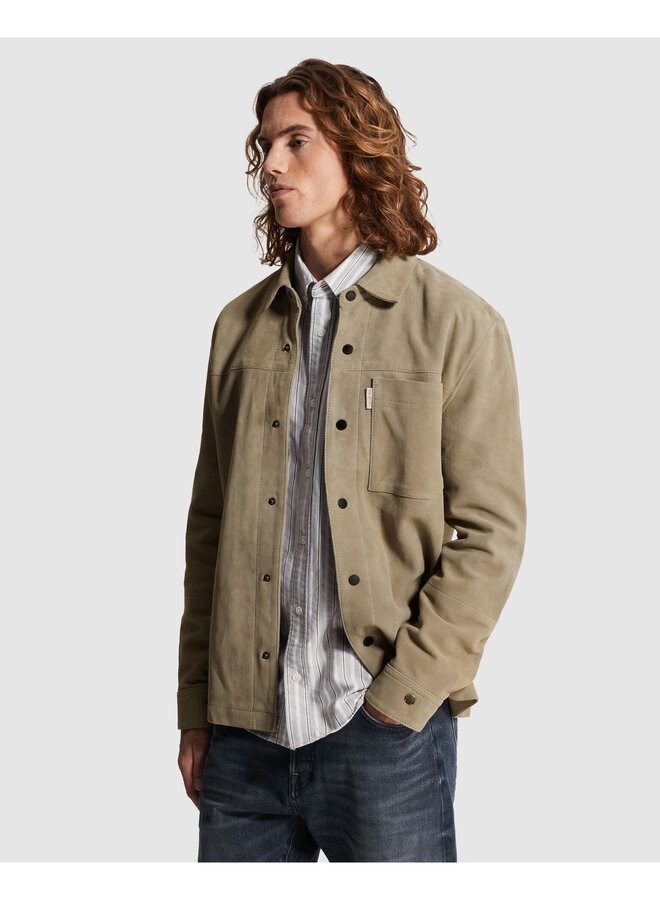 CSI2602216 6478 Cast Iron LONG SLEEVE SHIRT Suede Dried Sage