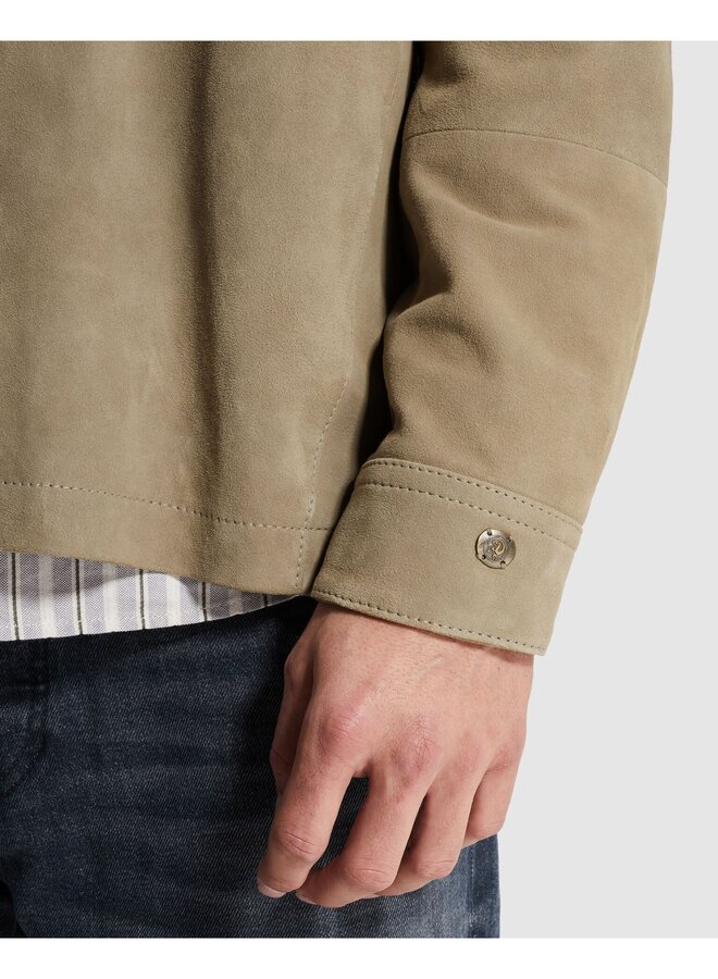 CSI2602216 6478 Cast Iron LONG SLEEVE SHIRT Suede Dried Sage