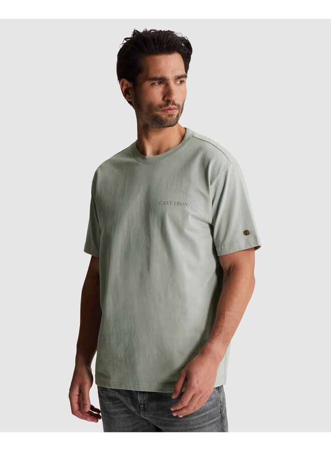 CTSS2603512 9105 Cast Iron Short sleeve r-neck relaxed fit peached jersey Belgain Block