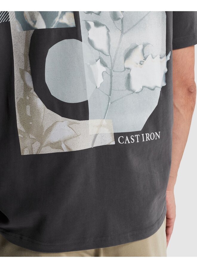 CTSS2603512 9159 Cast Iron Short sleeve r-neck relaxed fit peached jersey Black Sand