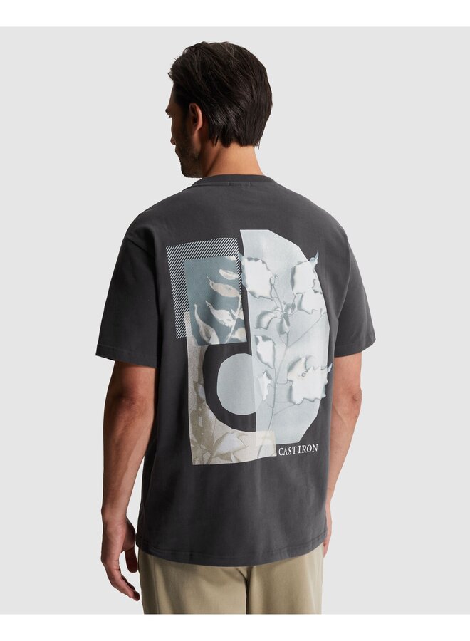 CTSS2603512 9159 Cast Iron Short sleeve r-neck relaxed fit peached jersey Black Sand