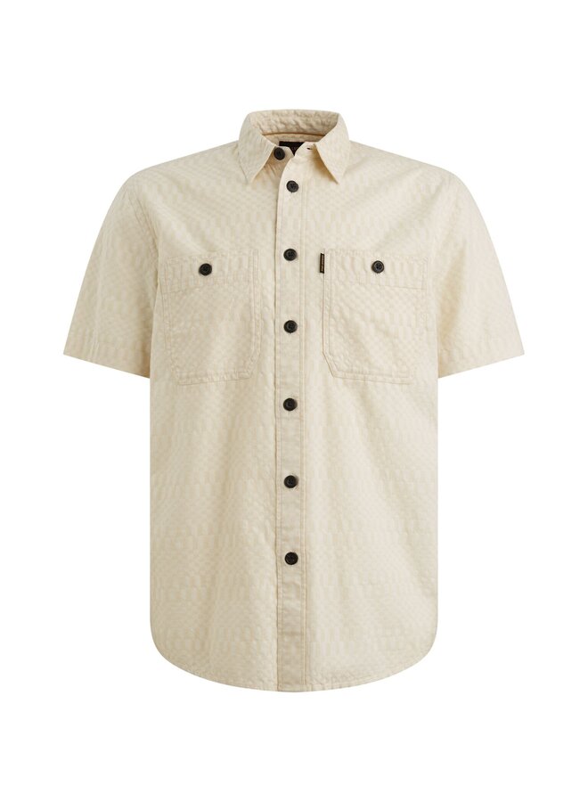 PSIS2603270 7013 PME Legend Short Sleeve Shirt Jacquard Bone White