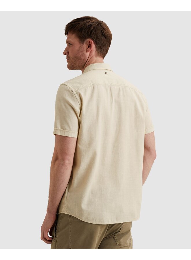 PSIS2603268 7013 PME Legend Short Sleeve Shirt Ctn Slub Bone White