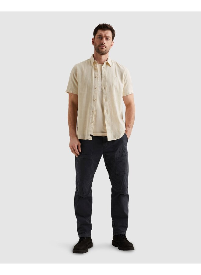 PSIS2603256 7013 PME Legend Short Sleeve Shirt Slubgrid Bone White