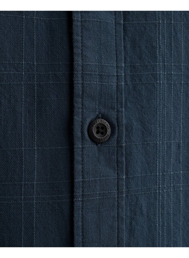 PSIS2603256 5052 PME Legend Short Sleeve Shirt Slubgrid Bijou Blue