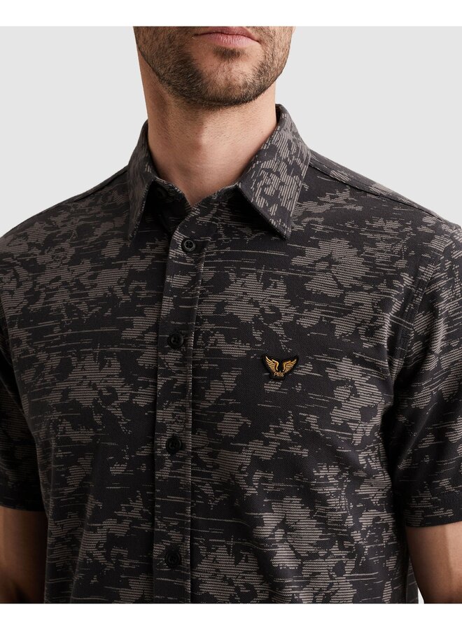 PSIS2603254 5278 PME Legend Short Sleeve Shirt Aop On Jersey Pique Graphite