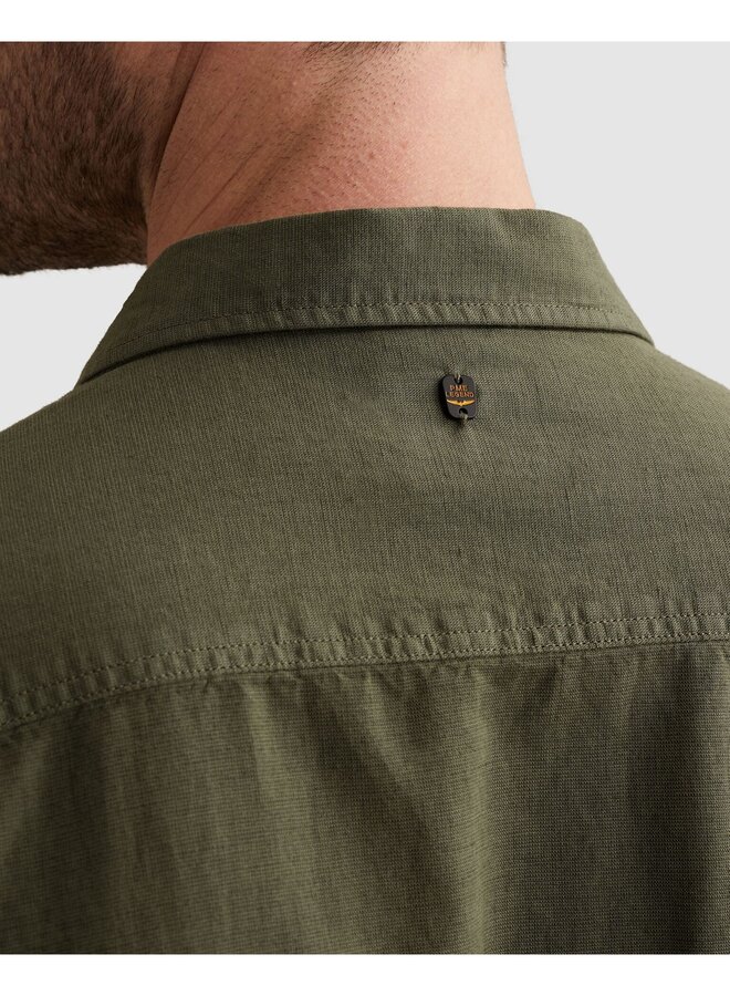 PSI2603243 6150 PME Legend LONG SLEEVE SHIRT Ctn Linen garment dye Thyme
