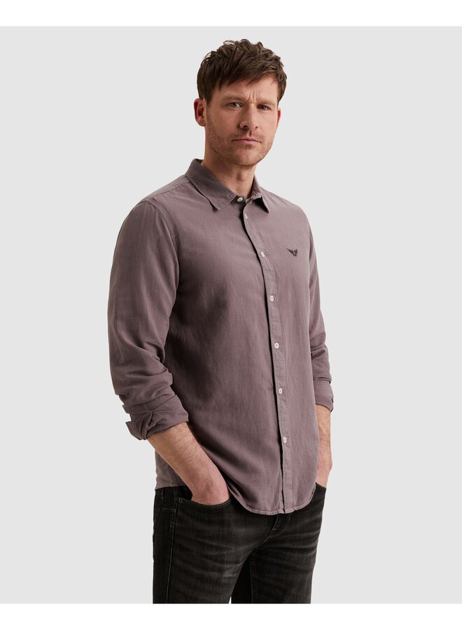 PSI2603243 4323 PME Legend LONG SLEEVE SHIRT Ctn Linen garment dye Moonscape