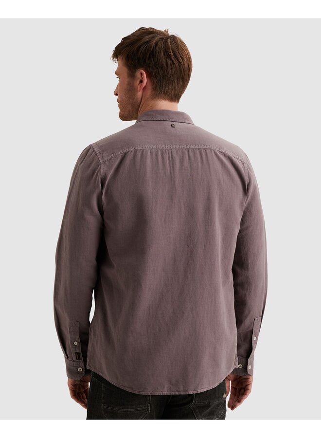 PSI2603243 4323 PME Legend LONG SLEEVE SHIRT Ctn Linen garment dye Moonscape