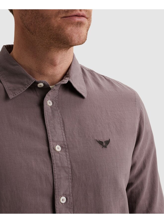 PSI2603243 4323 PME Legend LONG SLEEVE SHIRT Ctn Linen garment dye Moonscape