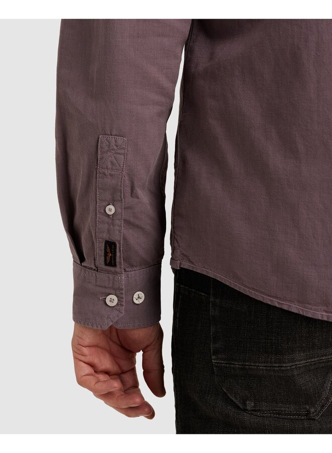 PSI2603243 4323 PME Legend LONG SLEEVE SHIRT Ctn Linen garment dye Moonscape