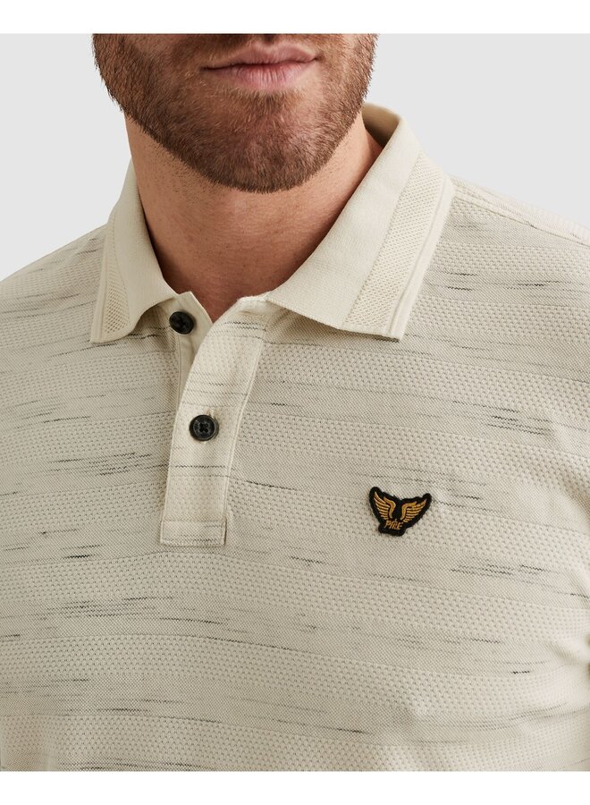 PPSS2603885 7013 PME Legend Short sleeve polo injected popcorn pique Bone White