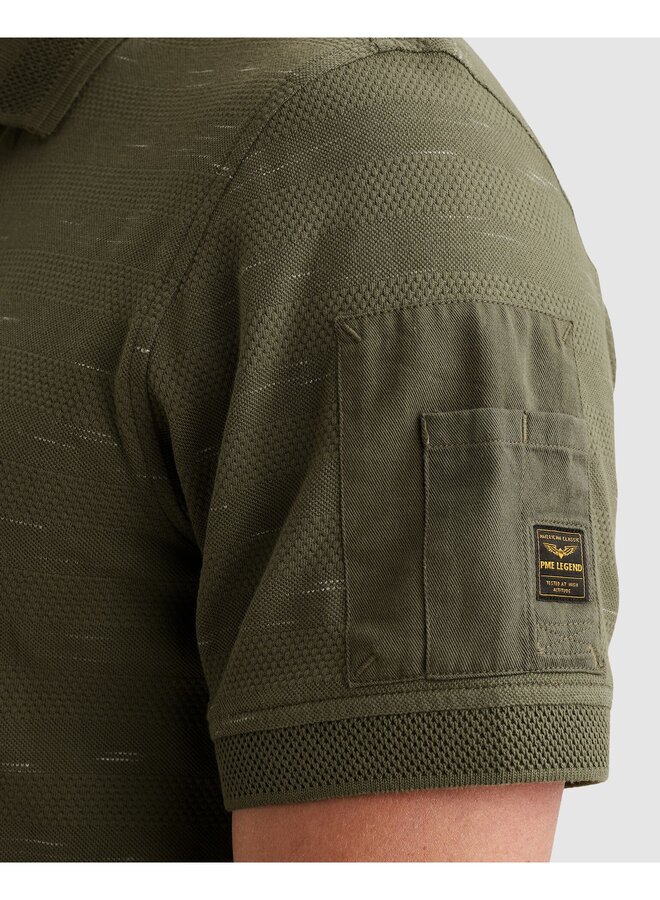 PPSS2603885 6150 PME Legend Short sleeve polo injected popcorn pique Thyme