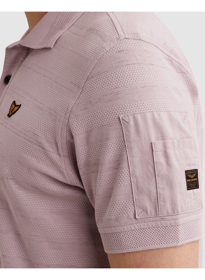 PPSS2603885 4203 PME Legend Short sleeve polo injected popcorn pique Lavender Frost