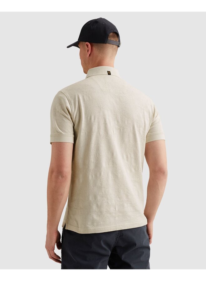 PPSS2603883 7013 PME Legend Short sleeve polo jacquard jersey Bone White