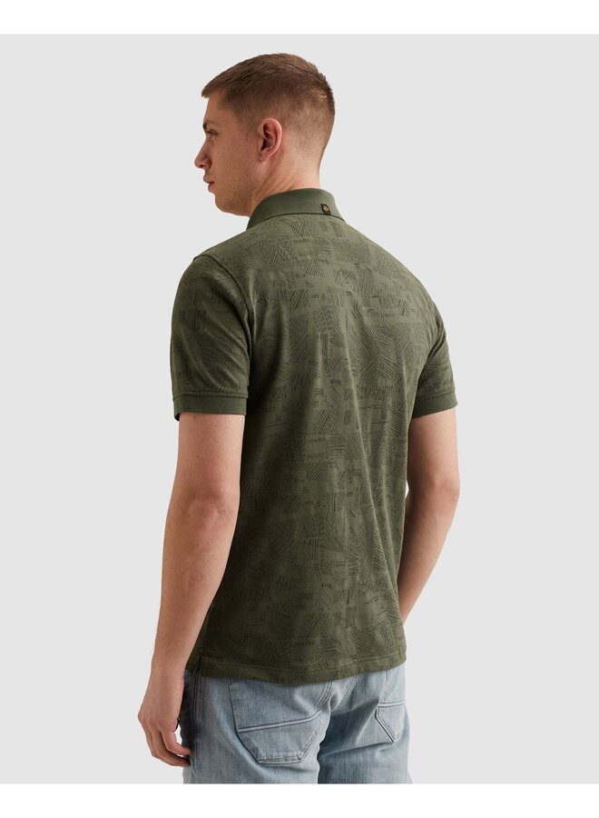 PPSS2603883 6150 PME Legend Short sleeve polo jacquard jersey Thyme