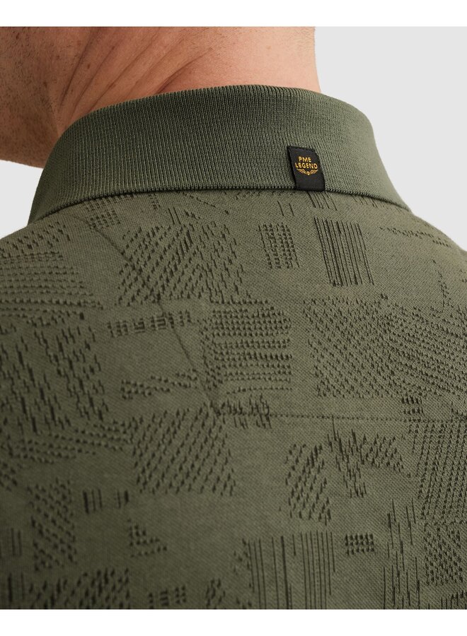 PPSS2603883 6150 PME Legend Short sleeve polo jacquard jersey Thyme