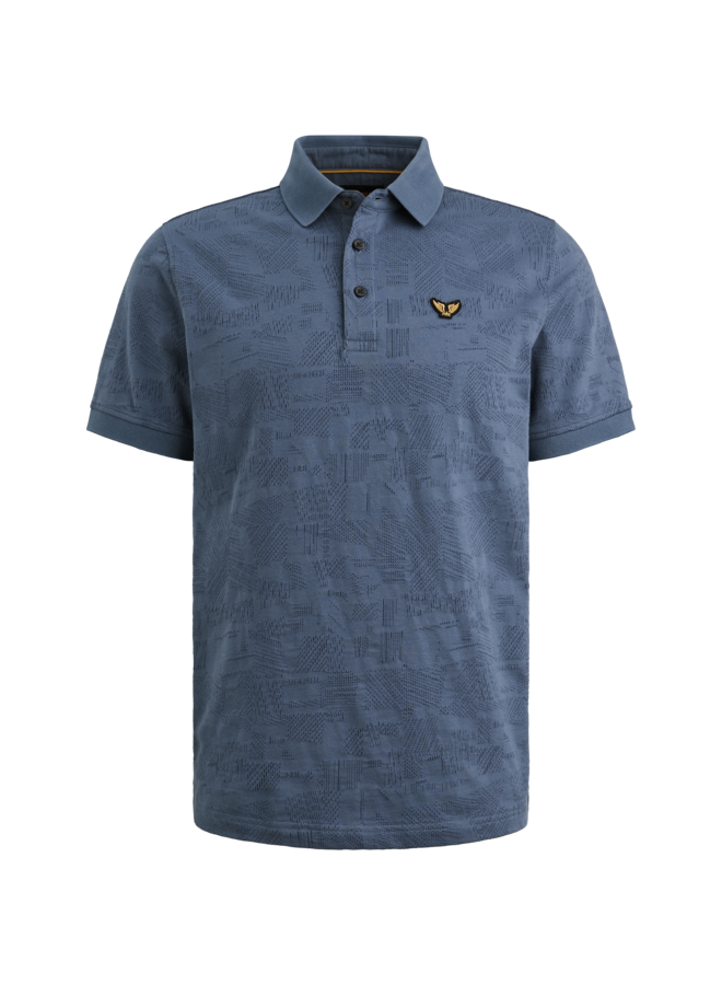 PPSS2603883 5052 PME Legend Short sleeve polo jacquard jersey Bijou Blue