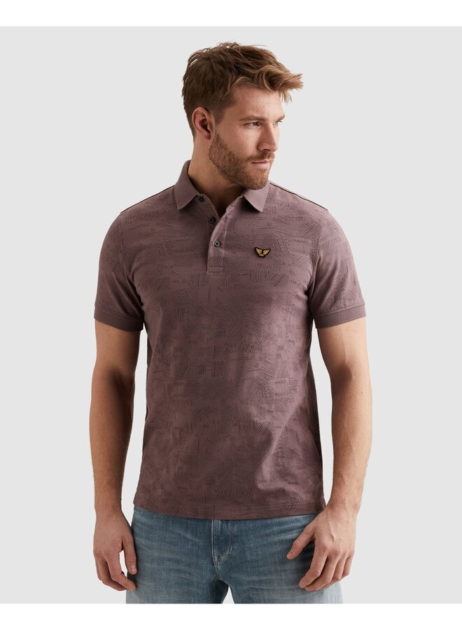PPSS2603883 4323 PME Legend Short sleeve polo jacquard jersey Moonscape
