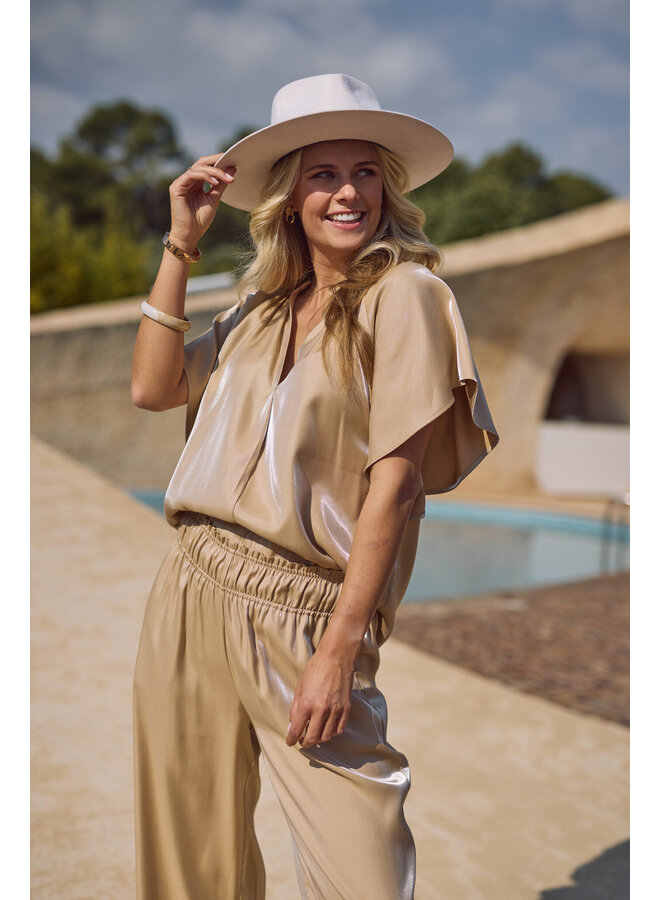 NKS01131 9 Nukus Taylor Top Shiny Sand