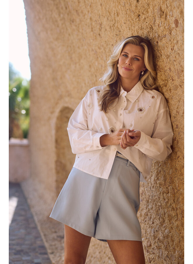 NKS02106 17 Nukus Noor Blouse Pearl Off White