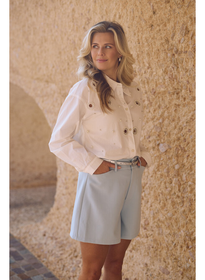 NKS02106 17 Nukus Noor Blouse Pearl Off White