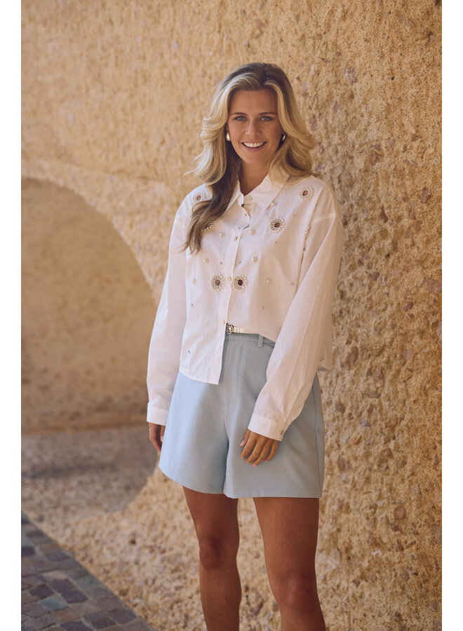 NKS02106 17 Nukus Noor Blouse Pearl Off White