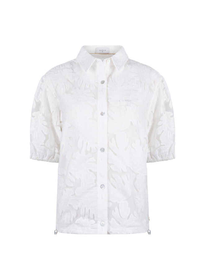 NKS02137 17 Nukus Berit Blouse Embroidery Off White