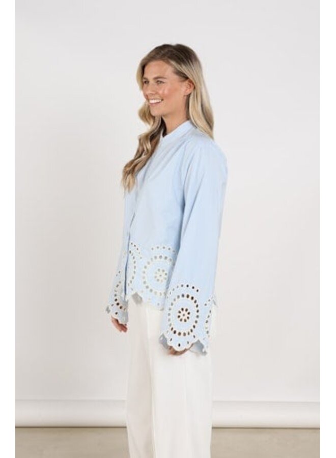 NKS02187 312 Nukus Bella Blouse Embroidery Cloudy