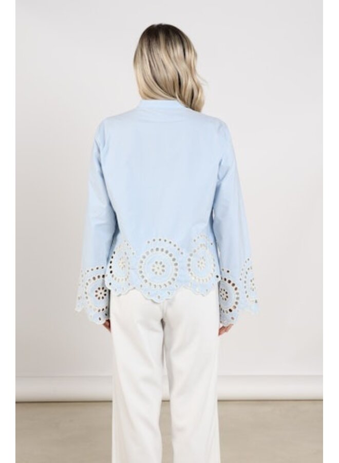 NKS02187 312 Nukus Bella Blouse Embroidery Cloudy