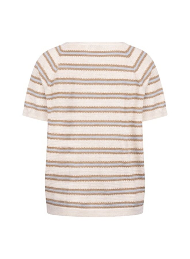 NKS03040 316 Nukus Rachel Pullover Stripe Sand/Cloudy