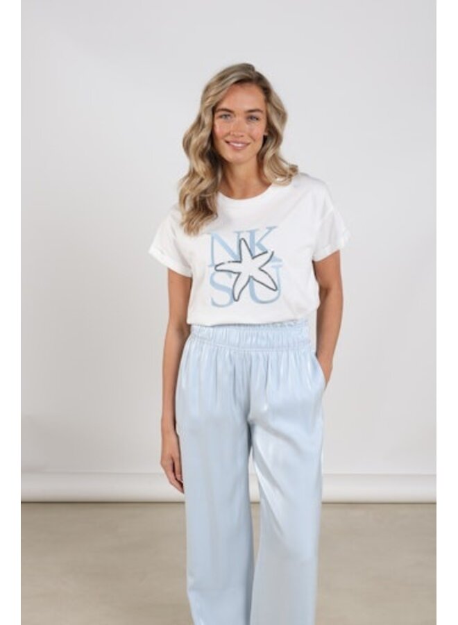 NKS04026 315 Nukus Claire Shirt Offwhite/Cloudy