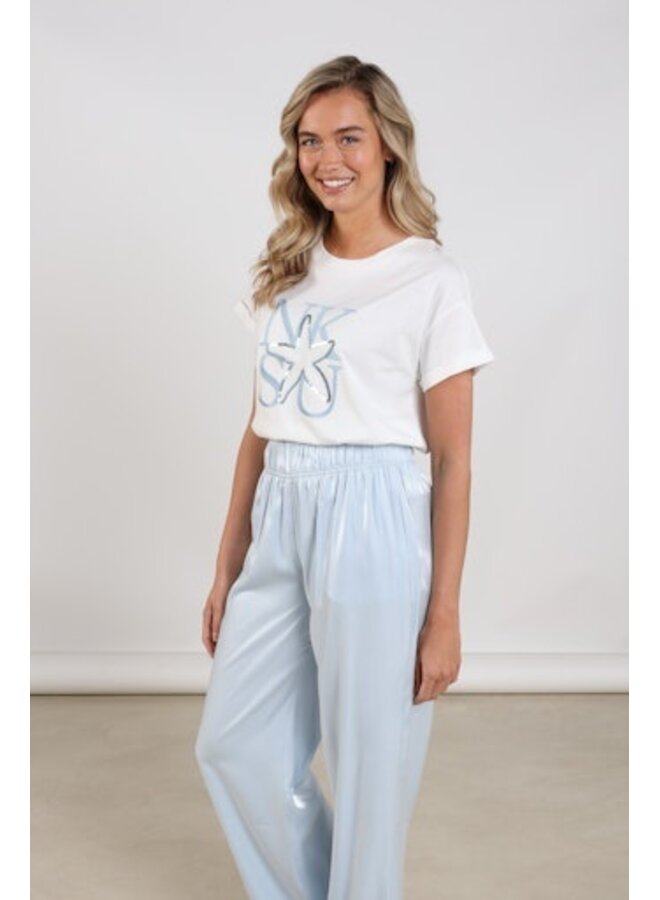 NKS04026 315 Nukus Claire Shirt Offwhite/Cloudy