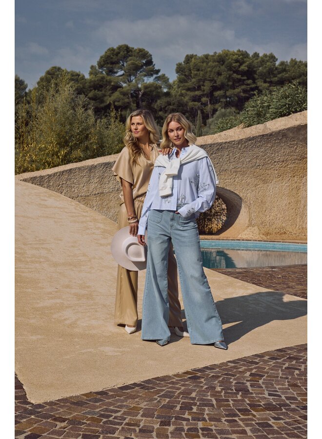 NKS09061 24 Nukus Scarlet Pants Bleached Denim