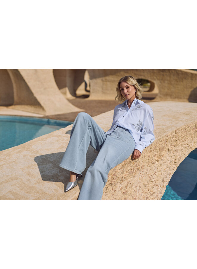 NKS09061 24 Nukus Scarlet Pants Bleached Denim