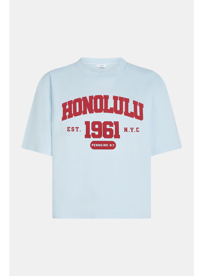 S26F1814 568-334 Penn en Ink T-shirt print skyrider cardinal