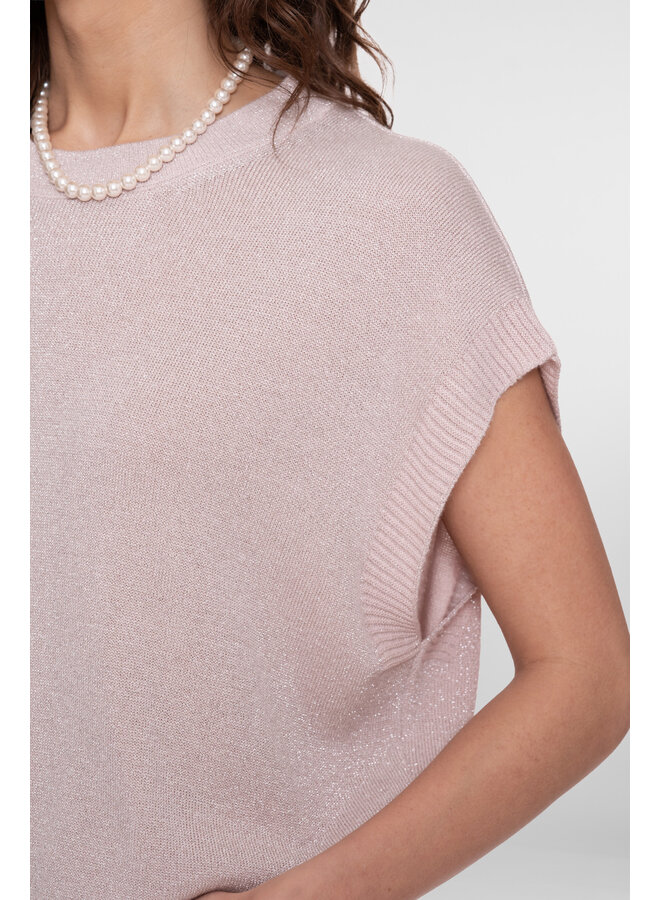 64090-70 421 Geisha Pullover sl/less old pink/lurex