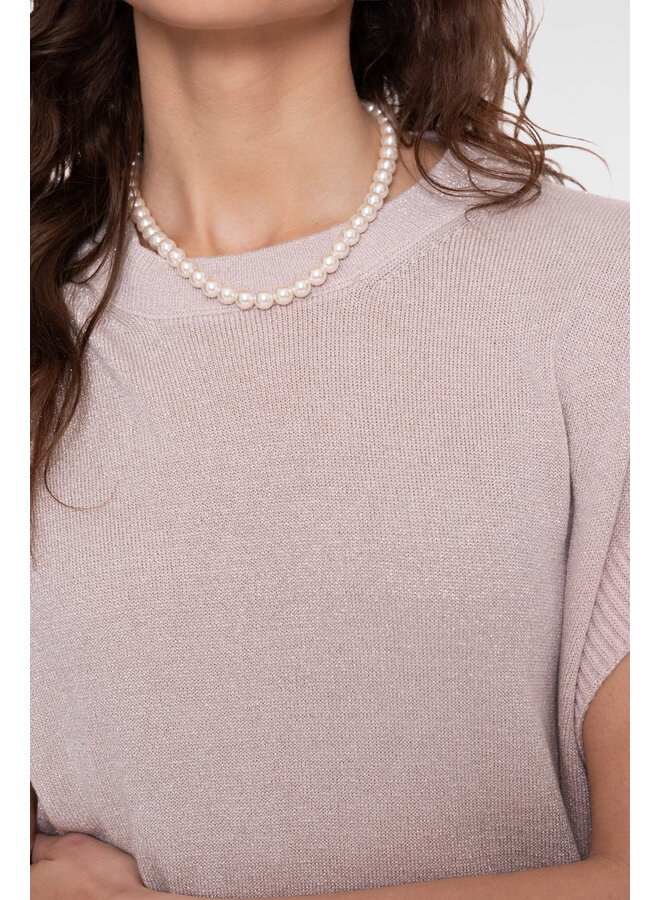 64090-70 421 Geisha Pullover sl/less old pink/lurex