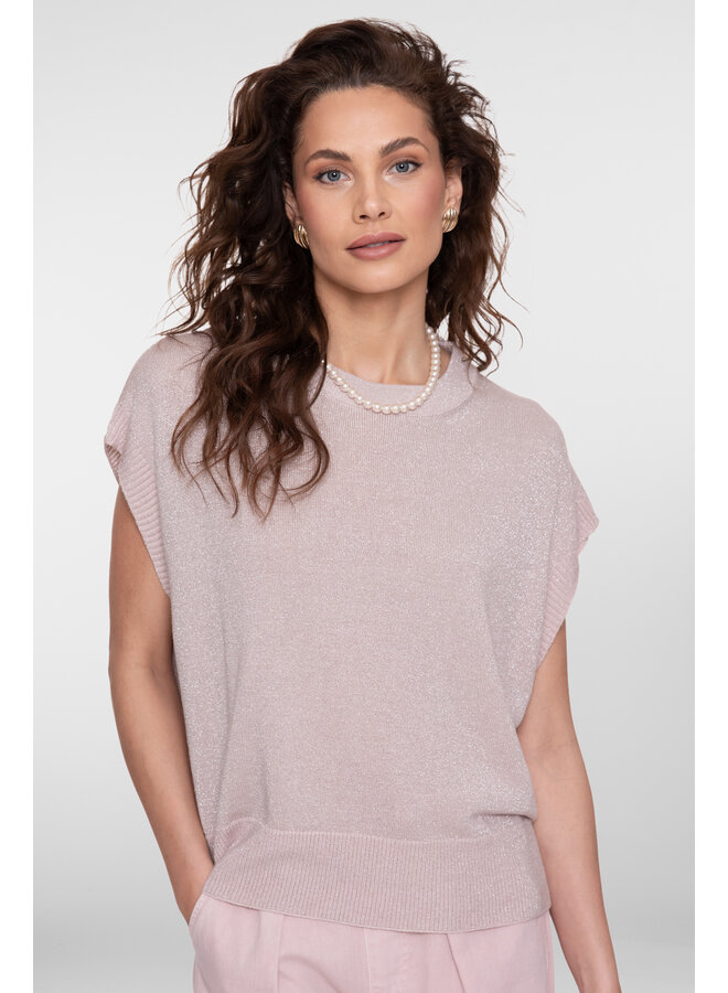 64090-70 421 Geisha Pullover sl/less old pink/lurex