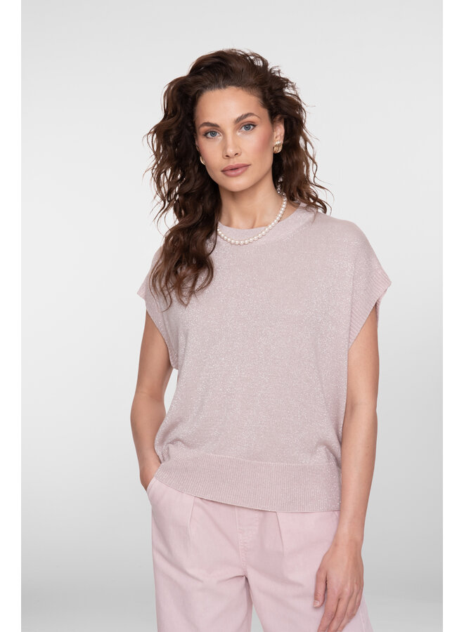 64090-70 421 Geisha Pullover sl/less old pink/lurex