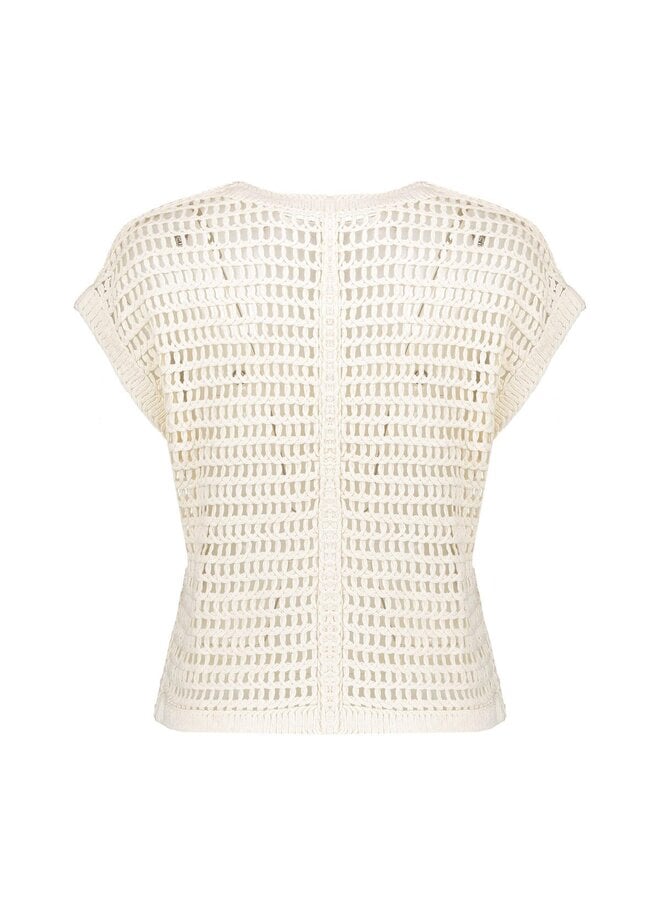 64001-10 718 Geisha Vest crochet ecru