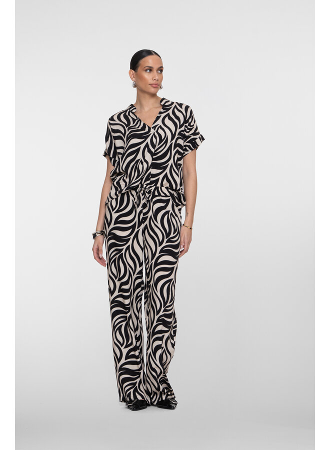 63295-70 999 Geisha Top bi-color black/sand