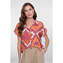 63247-20 718 Geisha blouse ecru/mango/purple