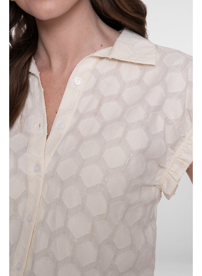 63235-26 010 Geisha Blouse lurex off-white