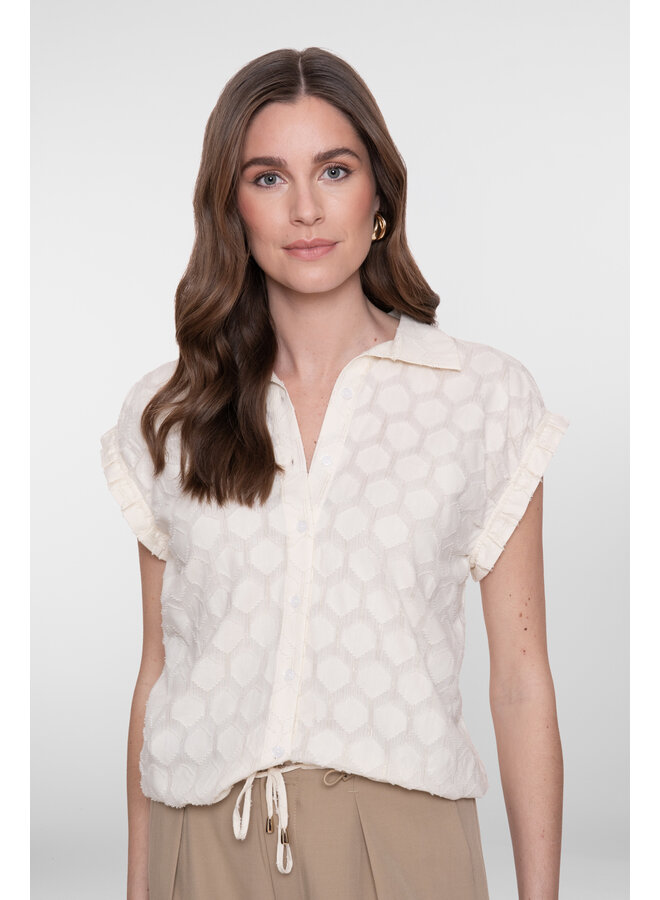 63235-26 010 Geisha Blouse lurex off-white