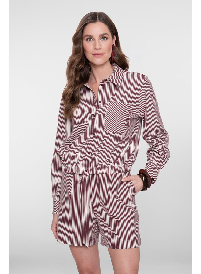 63227-20 718 Geisha blouse ecru/cherry red