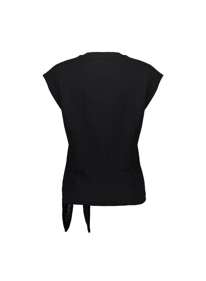 62101-47 999 Geisha Top ajour with knot black